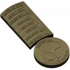 N1 2009, H5N1 2007, BSE 2001, КРАХ СССР 1991, ЧЕРНОБЫЛЬ 1986). Каждая планка отделена тонкой канавкой, что при фрезеровании дает аккуратный рельеф и читаемые микроэлементы. К нижней части ленты крепится круглая медаль с полуприподнятым биологическим симво