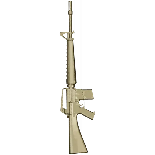 3D модель винтовки M16 в формате STL для ЧПУ