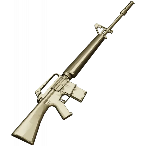 3D модель винтовки M16 в формате STL для ЧПУ