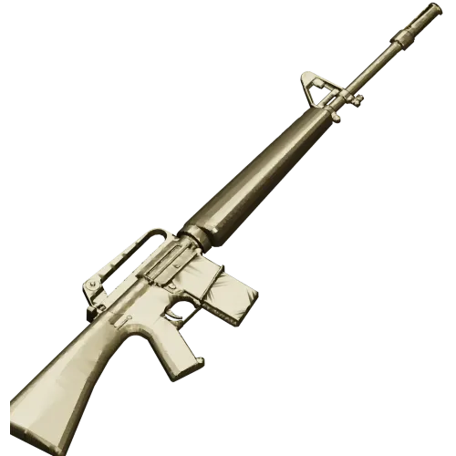 3D модель винтовки M16 в формате STL для ЧПУ