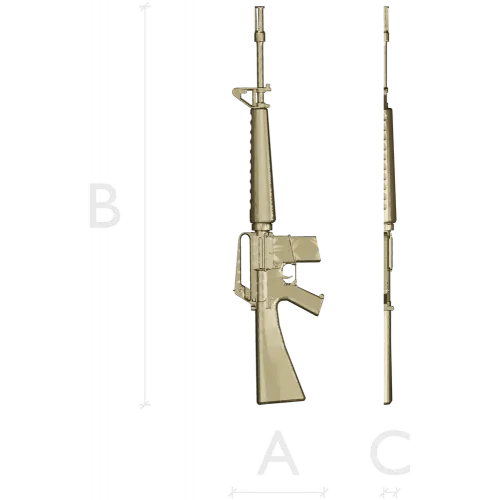 3D модель винтовки M16 в формате STL для ЧПУ