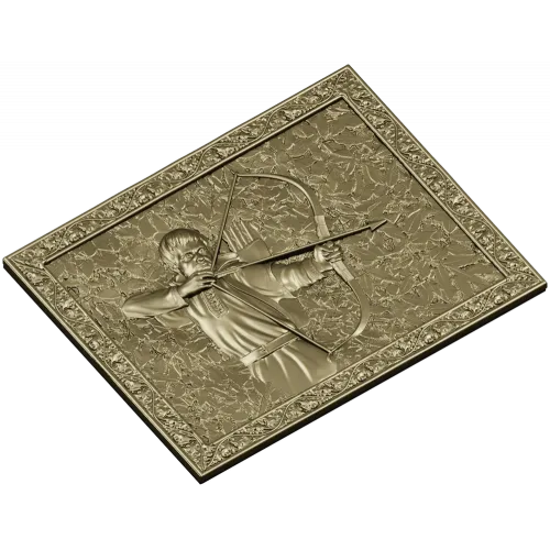 Рельефная 3D модель "Воин-Лучник" (STL) для ЧПУ