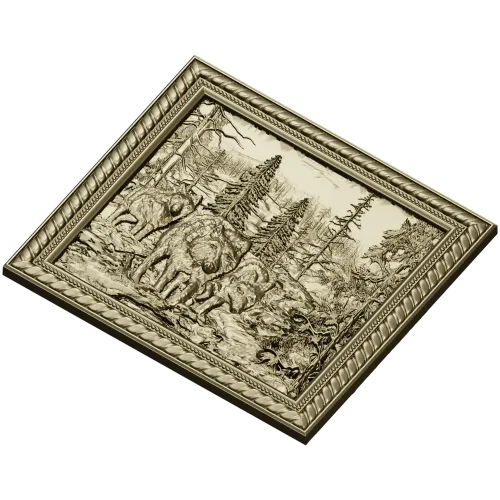 Волчья тропа - рельефная 3D модель STL для ЧПУ
