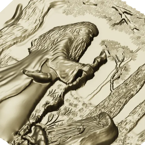 Волхв - барельефная 3D модель в формате STL для ЧПУ