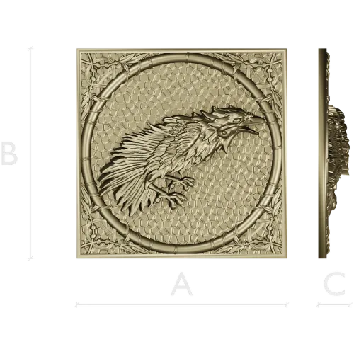 Ворон в кольце - 3D модель STL для ЧПУ