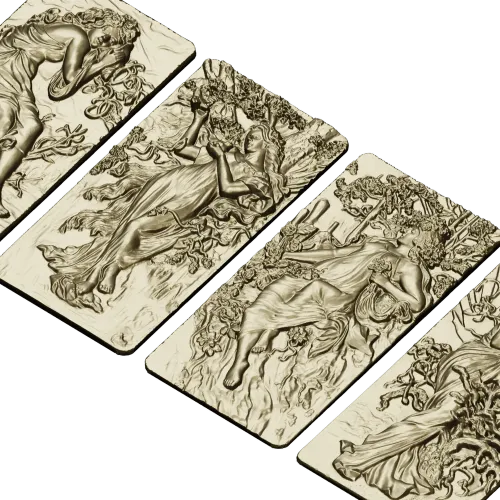 Four Seasons High-Relief Panels STL