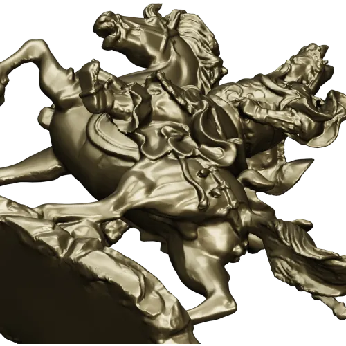 Gallant Rider - high-detail 3D STL model for CNC milling