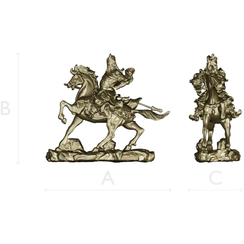 Gallant Rider - high-detail 3D STL model for CNC milling