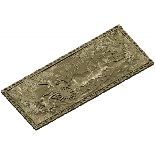 Triumphal Chariot Relief - high-relief STL 3D model for CNC