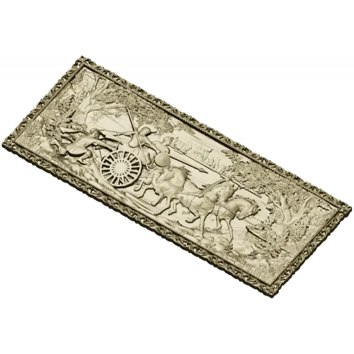 Triumphal Chariot Relief - high-relief STL 3D model for CNC