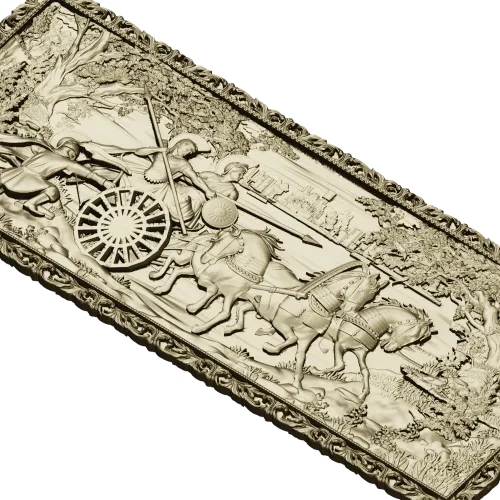Triumphal Chariot Relief - high-relief STL 3D model for CNC