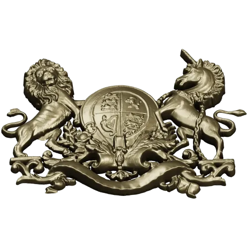Royal Coat of Arms 3D STL model for CNC carving