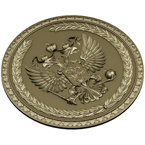Герб Российской Федерации - 3D модель STL для ЧПУ