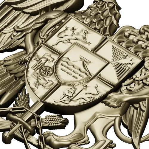 Armenian Coat of Arms STL 3D Relief for CNC