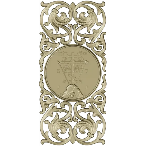 Golgotha Medallion Acanthus Panel - STL for CNC