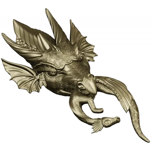 3D модель головы морского дракона в формате STL для ЧПУ