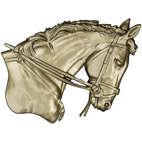 Horse head relief STL - high-detail 3D model for CNC carving
