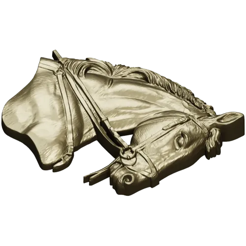 Horse head relief STL - high-detail 3D model for CNC carving