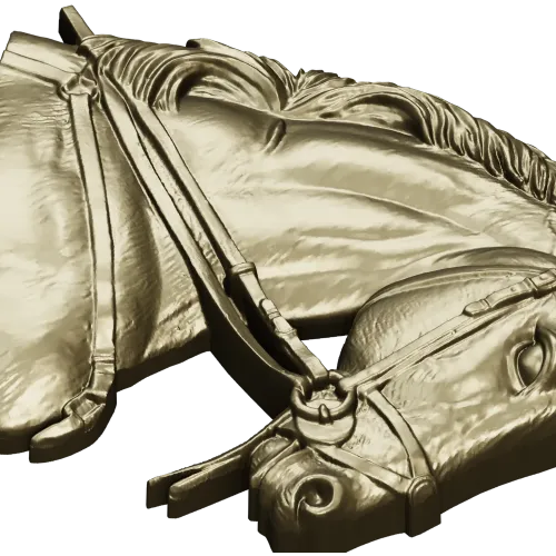 Horse head relief STL - high-detail 3D model for CNC carving