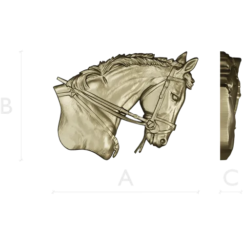 Horse head relief STL - high-detail 3D model for CNC carving