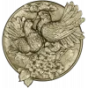Doves of Spring - high-relief round medallion STL for CNC