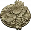 Doves of Spring - high-relief round medallion STL for CNC