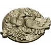 Doves of Spring - high-relief round medallion STL for CNC