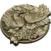 Doves of Spring - high-relief round medallion STL for CNC