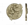 Doves of Spring - high-relief round medallion STL for CNC