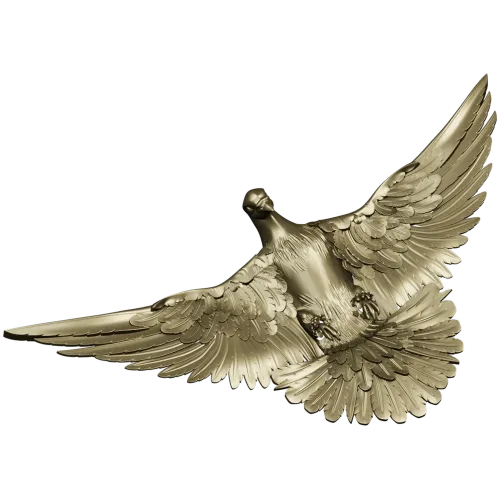 Soaring Dove Relief - 3D STL model for CNC milling
