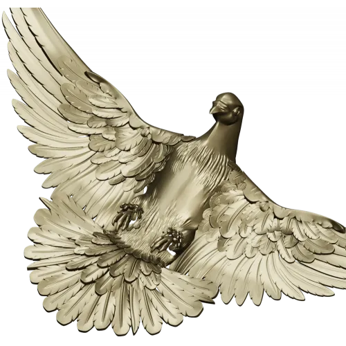 Soaring Dove Relief - 3D STL model for CNC milling