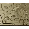 Город из окна - декоративная панель в рельефе (STL)