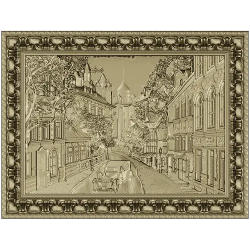 Vintage Boulevard - high-relief STL for CNC carving
