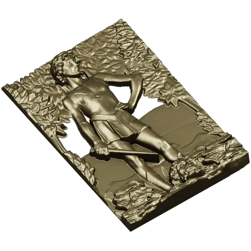 David the Victor - high relief 3D model in STL for CNC