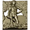 David the Victor - high relief 3D model in STL for CNC