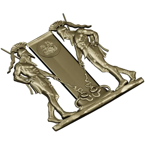 Греческие гоплиты - рельефная 3D модель STL для ЧПУ
