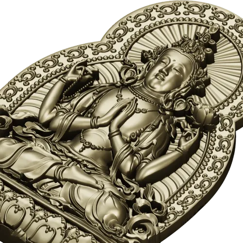 Compassionate Guanyin Relief STL 3D Model for CNC