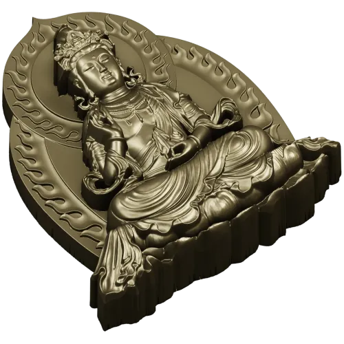 Guanyin Lotus Relief STL