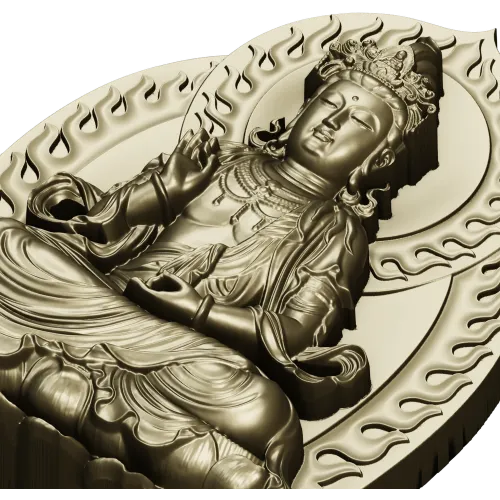 Guanyin Lotus Relief STL