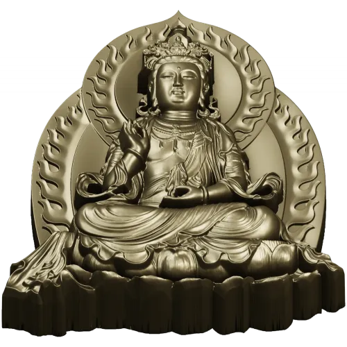 Guanyin Lotus Relief STL