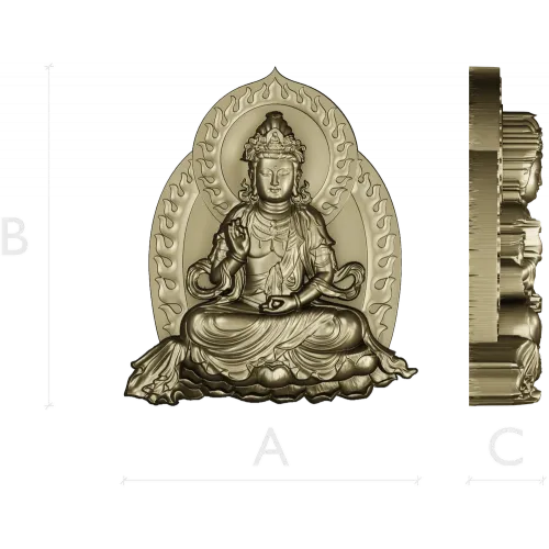 Guanyin Lotus Relief STL