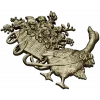 Goose with Flower Cart - detailed STL 3D model for CNC carving