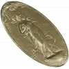Art Nouveau Maiden and Fawn - Oval Relief STL for CNC
