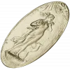 Art Nouveau Maiden and Fawn - Oval Relief STL for CNC