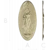 Art Nouveau Maiden and Fawn - Oval Relief STL for CNC