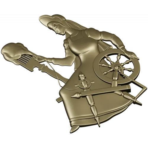 Прядильщица у прялки - 3D модель STL для ЧПУ