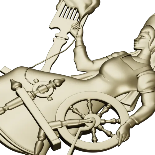 Прядильщица у прялки - 3D модель STL для ЧПУ