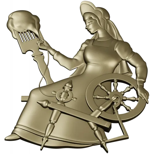 Прядильщица у прялки - 3D модель STL для ЧПУ