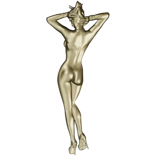 Стройная девушка в туфлях - 3D модель STL для ЧПУ