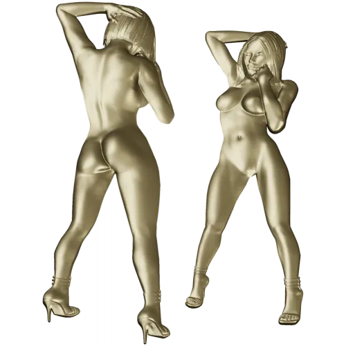 3D модель девушки в рельефе для ЧПУ - Грация